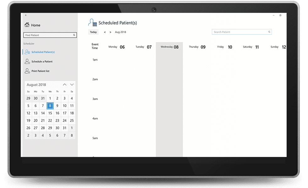 ScheduleScreen-980 IPS Software