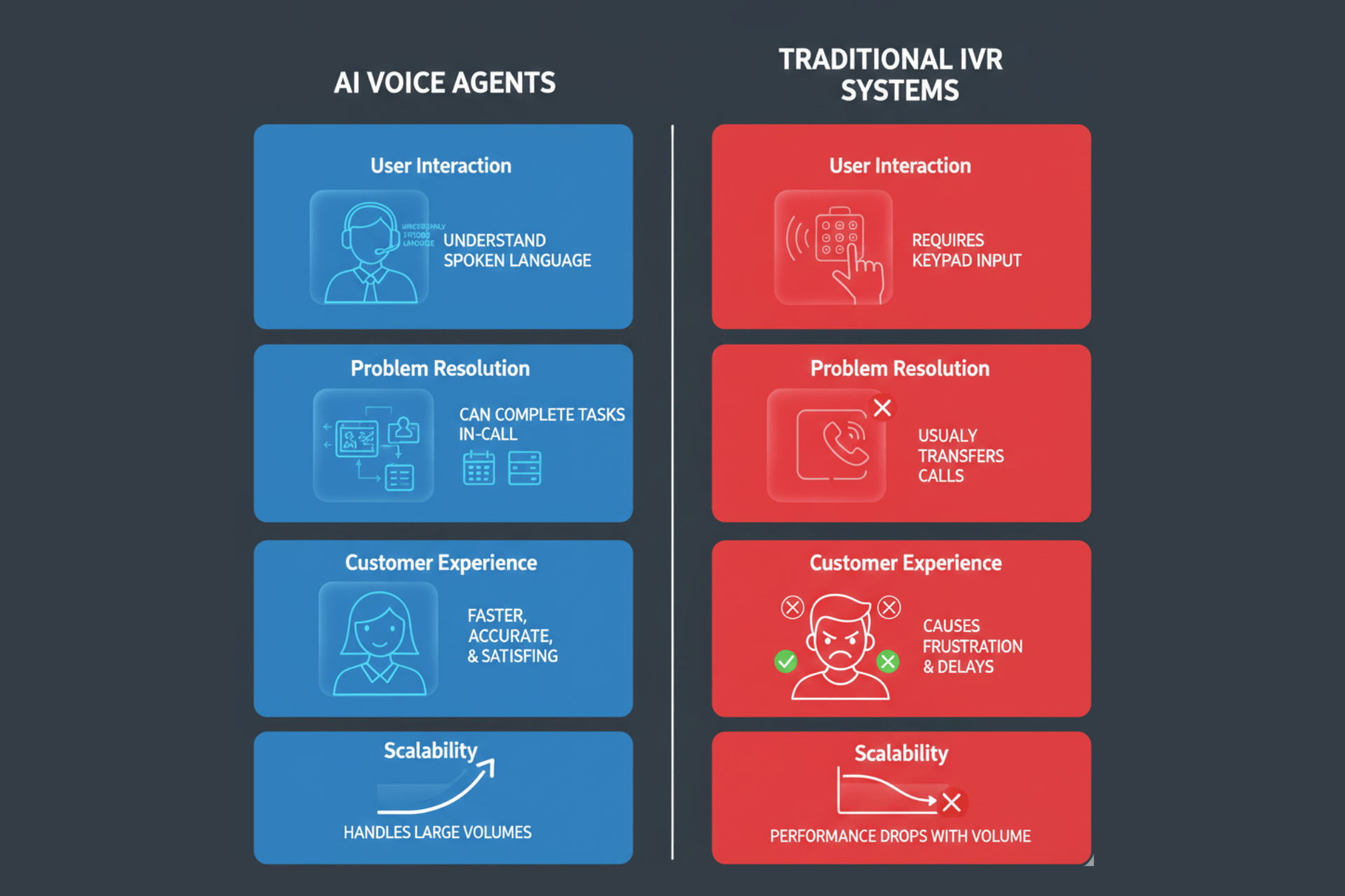 Key Differences Between AI Voice Agents and IVR column blog